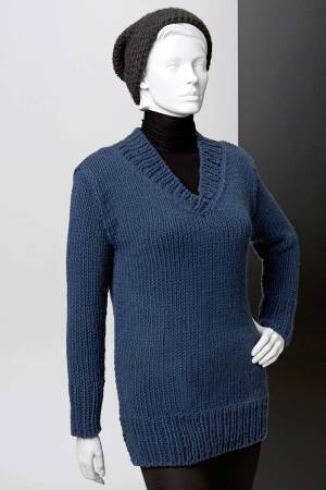 Strickset Pullover mit V-Ausschnitt Lang Yarns CASHMERE BIG mit Anleitung in garnwelt-Box S