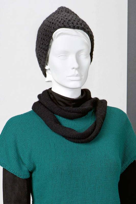 Knitting set Turtleneck to sling CASHMERE PREMIUM with knitting instructions in garnwelt box in size ca 110 x 19 cm