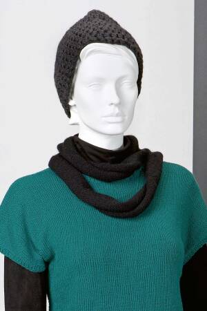 Strickset Rollkragen zum Schlingen Lang Yarns CASHMERE PREMIUM mit Anleitung in garnwelt-Box ca 110 x 19 cm