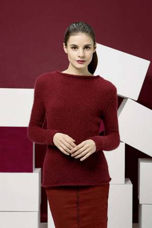 Knitting set Pullover MALOU LIGHT with knitting instructions in garnwelt box