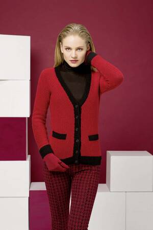 Knitting set Cardigan MERINO 400 LACE with knitting instructions in garnwelt box