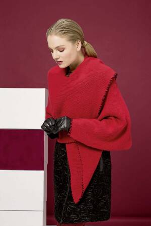 Strickset Stola Lang Yarns CASHMERE CLASSIC mit Anleitung in garnwelt-Box ca 60 x 180 cm