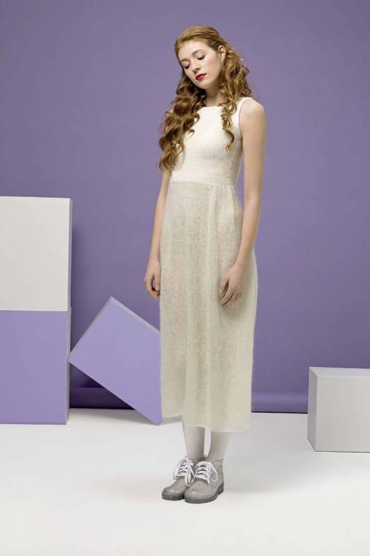 Strickset Kleid MOHAIR LUXE mit Anleitung in garnwelt-Box in Gre L-XL