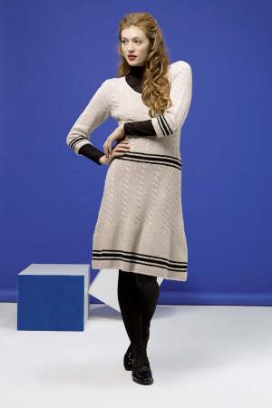 Strickset Kleid Lang Yarns CASHMERE CLASSIC / MERINO  LACE mit Anleitung in garnwelt-Box M