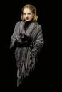 Knitting set Triangle shawl  with knitting instructions in garnwelt box