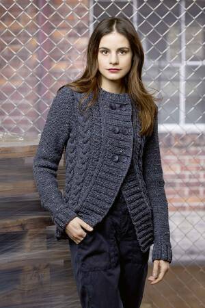 Strickset Jacke Lang Yarns DONEGAL / YAK mit Anleitung in garnwelt-Box S