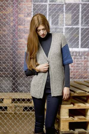 Strickset Kurzarmjacke Lang Yarns NOVENA mit Anleitung in garnwelt-Box S
