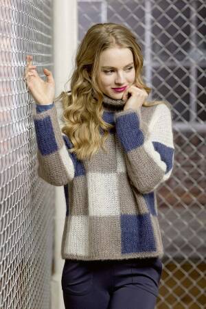 Strickset Pullover Lang Yarns MOHAIR LUXE mit Anleitung in garnwelt-Box L-XL