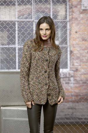 Knitting set Cardigan  with knitting instructions in garnwelt box in size S