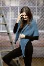 Knitting set Triangle shawl  with knitting instructions in garnwelt box in size 160 x 68 cm