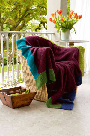 Strickset Plaid mit Anleitung in garnwelt-Box ca 150 x 150 cm