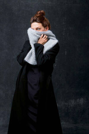 Strickset Kapuzenschal mit Anleitung in garnwelt-Box one size