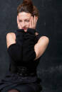 Knitting set Arm warmers MOHAIR LUXE with knitting instructions in garnwelt box