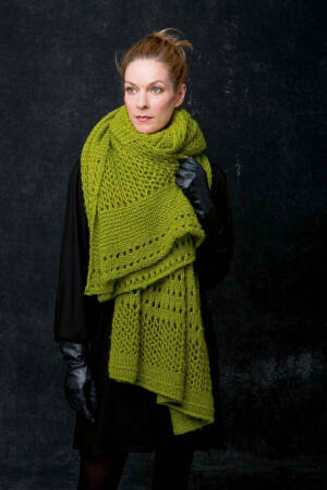Strickset Stola mit Anleitung in garnwelt-Box ca 100x200 cm (39 3/4 x 78 3/4 inches)