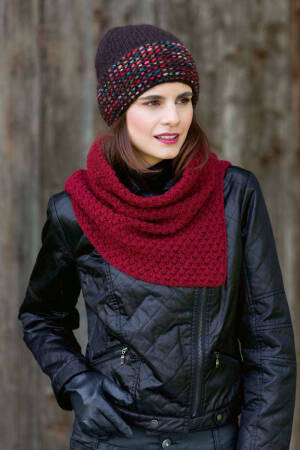 Strickset Rundschal Lang Yarns NOVENA mit Anleitung in garnwelt-Box
