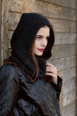 Strickset Kapuzenschal Lang Yarns MALOU LIGHT mit Anleitung in garnwelt-Box one size