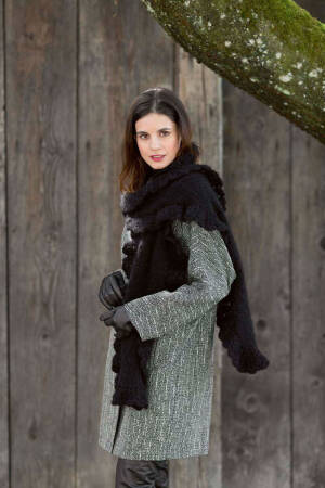 Strickset Stola mit Anleitung in garnwelt-Box ca 35x200 cm (13 3/4 x 78 3/4 inches)
