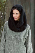 Knitting set Snood CASHMERE BIG with knitting instructions in garnwelt box in size ca 160x28 cm (63 x 11 inches)