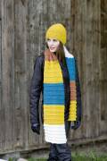 Knitting set Scarf  with knitting instructions in...