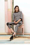 Strickset Jaquardpullover Lang Yarns NELLY mit Anleitung...
