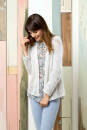 Knitting set Cardigan MOHAIR LUXE with knitting instructions in garnwelt box in size L
