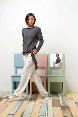 Strickset Wickelpullover mit Anleitung in garnwelt-Box S
