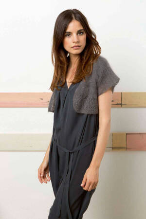 Strickset Bolero Lang Yarns MOHAIR LUXE mit Anleitung in garnwelt-Box S-M