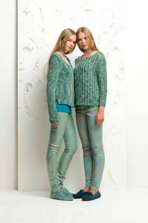 Strickset Fallmaschenpullover mit Anleitung in garnwelt-Box