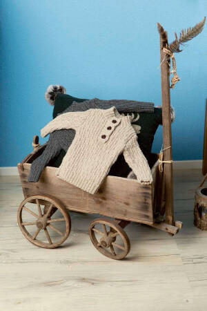 Strickset Pullover Lang Yarns NERINO  mit Anleitung in garnwelt-Box