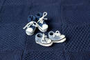 Knitting set Baby boots with long laces MERINO 150 with knitting instructions in garnwelt box