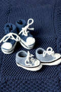 Strickset Babyfinkli gehäkelt Lang Yarns MERINO  mit Anleitung in garnwelt-Box 56