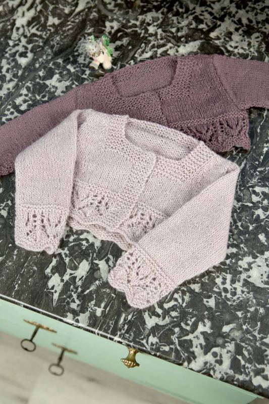 Knitting set Cardigan CASHMERE LACE with knitting instructions in garnwelt box in size 62