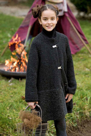 Knitting set Coat  with knitting instructions in garnwelt box