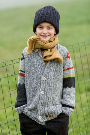 Strickset Jacke Lang Yarns BABY ALPACA mit Anleitung in garnwelt-Box 128-140