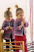 Knitting set Jacquard coat MERINO 200 BEBE with knitting instructions in garnwelt box