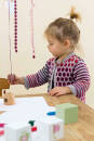 Knitting set Jacquard coat MERINO 200 BEBE with knitting instructions in garnwelt box