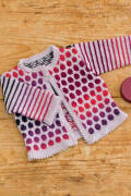 Strickset Jacquardjacke Lang Yarns JAWOLL MAGIC DÉGRADÉ / MERINO  BÉBÉ mit Anleitung in garnwelt-Box 104