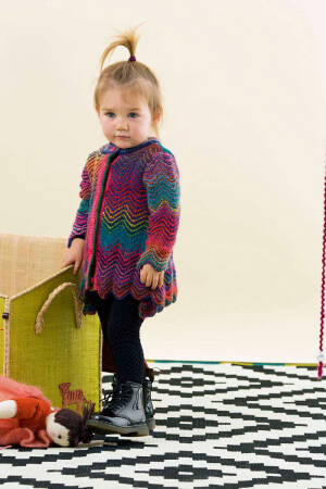 Strickset Mantel Lang Yarns MILLE COLORI BABY mit Anleitung in garnwelt-Box