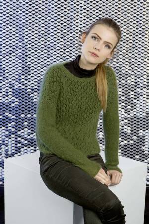 Strickset Pullover Lang Yarns MOHAIR LUXE mit Anleitung in garnwelt-Box S-M