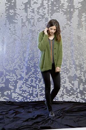 Strickset Jacke Lang Yarns MOHAIR LUXE mit Anleitung in garnwelt-Box S