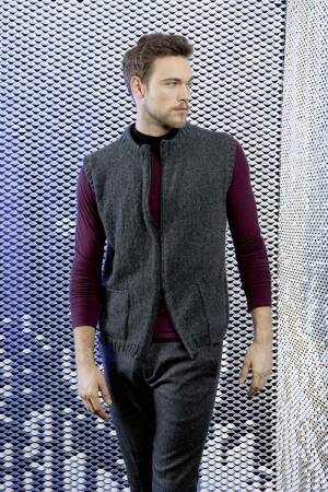 Strickset Herrenweste Lang Yarns NOVA mit Anleitung in garnwelt-Box