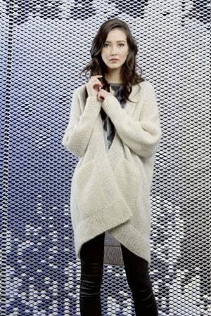 Strickset Jacke Lang Yarns ALPACA SUPERLIGHT / MOHAIR LUXE mit Anleitung in garnwelt-Box