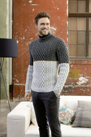 Strickset Pullover Lang Yarns MERINO+ mit Anleitung in garnwelt-Box