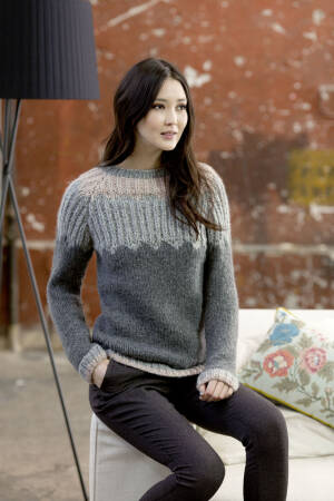 Strickset Pullover Lang Yarns MALOU mit Anleitung in garnwelt-Box S