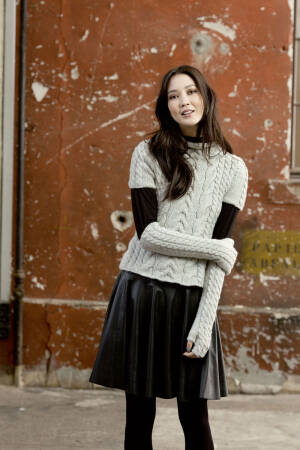 Strickset Stulpen mit Fingerlingen Lang Yarns CASHMERE CLASSIC mit Anleitung in garnwelt-Box