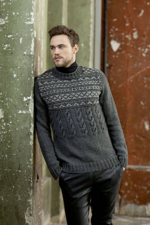 Strickset Pullover Lang Yarns YAK mit Anleitung in garnwelt-Box S