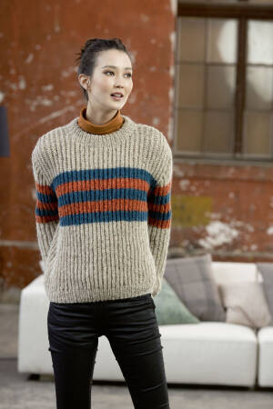 Strickset Pullover Lang Yarns DONEGAL / ALPACA SUPERLIGHT mit Anleitung in garnwelt-Box