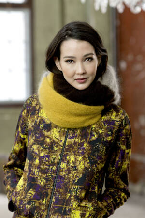 Strickset Rundschal Lang Yarns MOHAIR LUXE mit Anleitung in garnwelt-Box one size