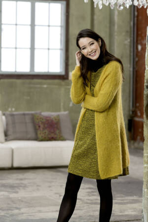 Strickset Mantel Lang Yarns MOHAIR LUXE mit Anleitung in garnwelt-Box