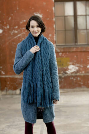 Strickset Schal Lang Yarns ALPACA SUPERLIGHT mit Anleitung in garnwelt-Box one size